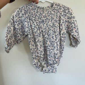 Konges Sloejd long-sleeved floral espalier bubble romper Sz 6 months NEVER WORN